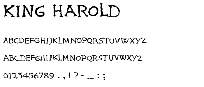 King Harold font